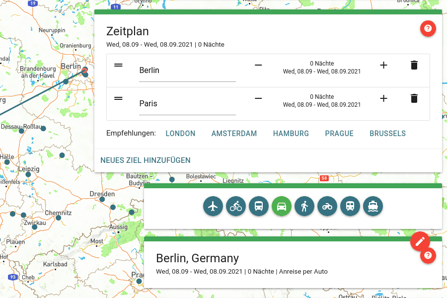 使用我们的旅行规划器进行个性化旅行规划